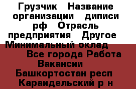 Грузчик › Название организации ­ диписи.рф › Отрасль предприятия ­ Другое › Минимальный оклад ­ 13 500 - Все города Работа » Вакансии   . Башкортостан респ.,Караидельский р-н